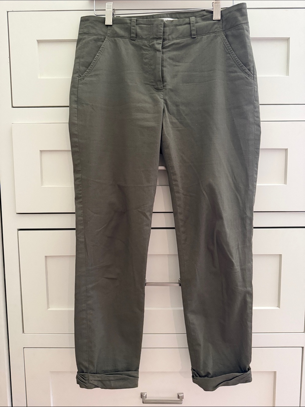Veronica Beard Olive Utility Chino Pants